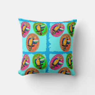 Party Parrots Throw Pillow