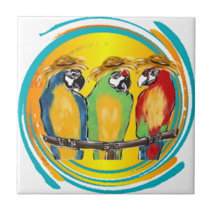 PARTY PARROTS TILE