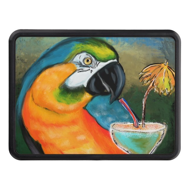 Party Parrots Trailer Hitch Cover (Front)