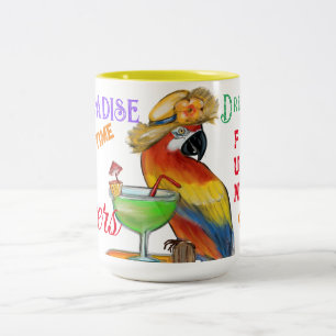Party Parrots Two-Tone Coffee Mug