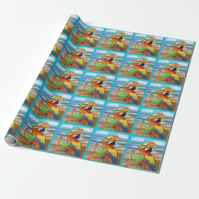 Party Parrots Wrapping Paper (Unrolled)