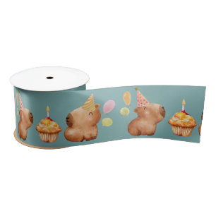 Party Pawsome with Capy Satin Ribbon