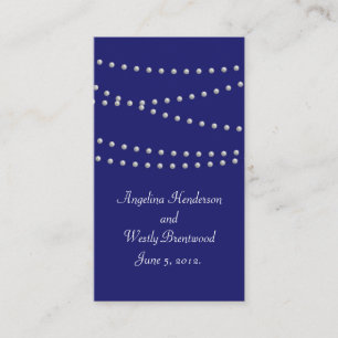 Party Pearls on Indigo Wedding Website Card