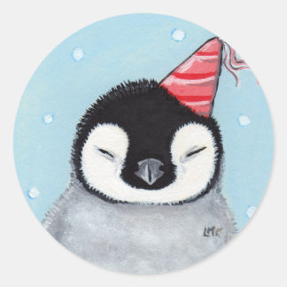 Party Penguin Chick Stickers  / Envelope Seals