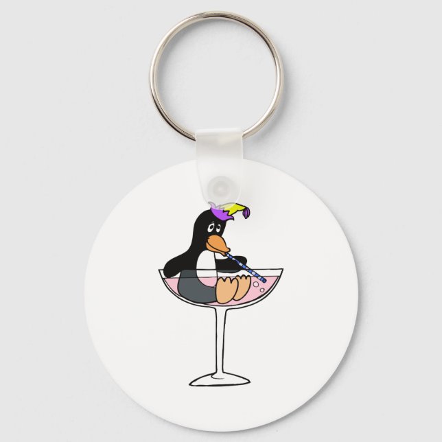 Party Penguin Keychain (Front)