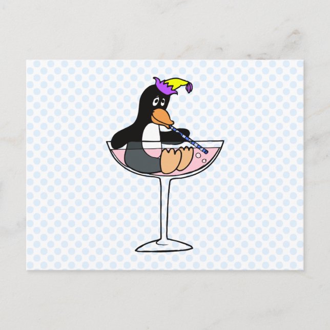 Party Penguin Postcard (Front)