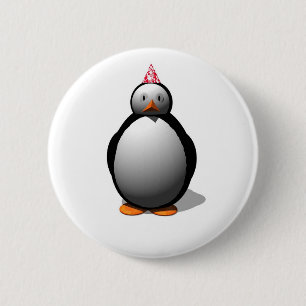 Party Penguin! Ultimate Party Animal! 2 Inch Round Button