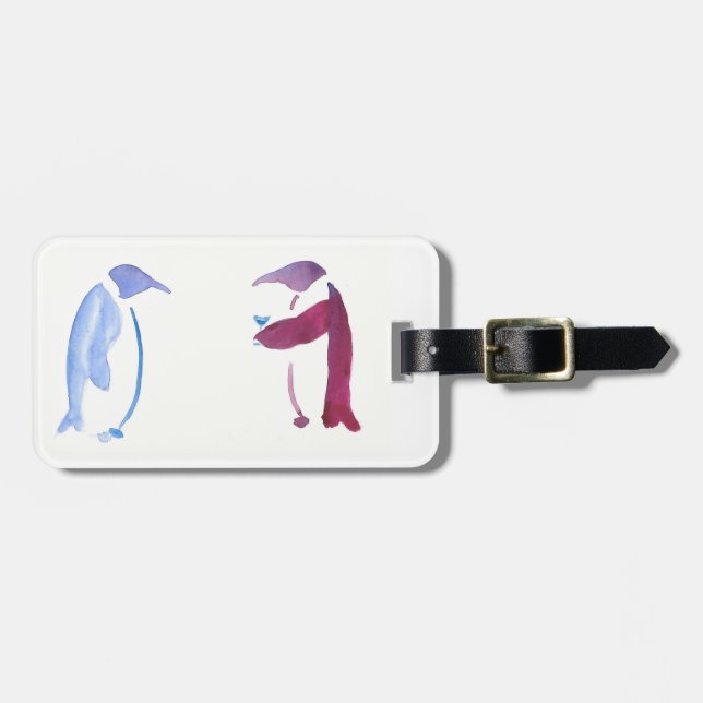 Party Penguins Luggage Tag (Front Horizontal)