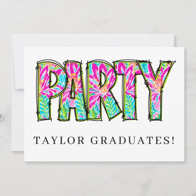 * PARTY PHOTO GRADUATION Any  Event Personalize Invitation (Front)