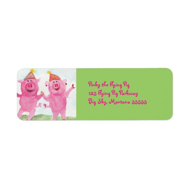 Party Pigs Address Labels (Front)