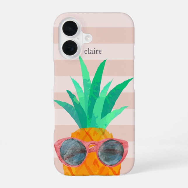 Party Pineapple | Personalized iPhone 16 Case (Back)