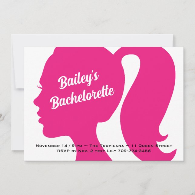 Party Pink Bachelorette Invitation (Front)