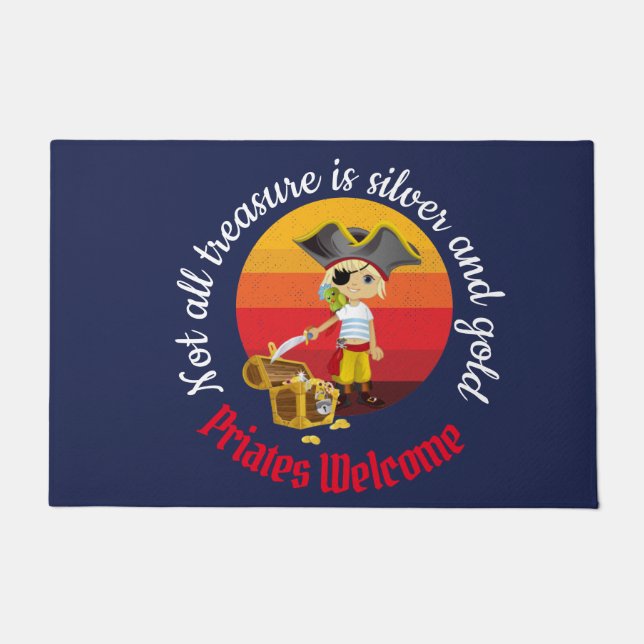 Party Pirate Boy Doormat (Front)