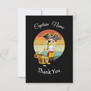 Party Pirate Boy Theme Thank You Card