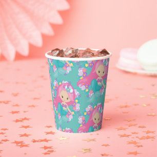 Party Pirate pink mermaids  Paper Cups