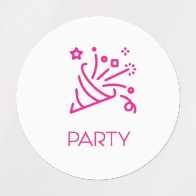 Party Planner / Organiser Sticker / Labels (Design 1)