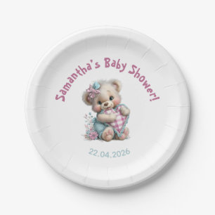 Party Plate Teddy Bear Baby Shower 