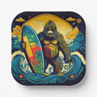 Party plates bigfoot design
