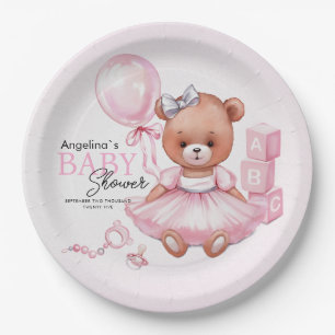 Party Plates for baby shower teddy bear.