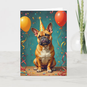 Party Pooch – Funny French Bulldog Holiday Card