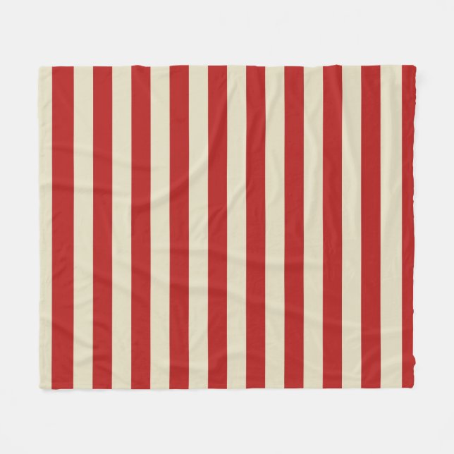 Party Popcorn Stripes Fleece Blanket (Front (Horizontal))