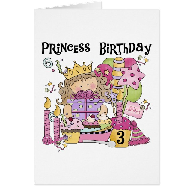 Party Princess 3rd Birthday Tshirts and Gifts (Front)