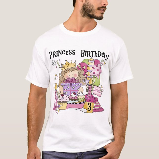 Party Princess 3rd Birthday Tshirts and Gifts (Front)