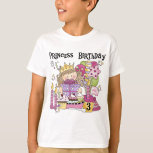 Party Princess 3rd Birthday Tshirts and Gifts