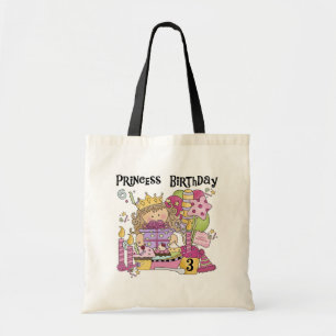 Party Princess 3rd Birthday Tshirts and Gifts Tote Bag