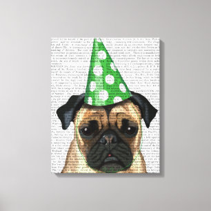 Party Pug Canvas Print