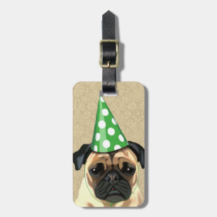 Party Pug Luggage Tag