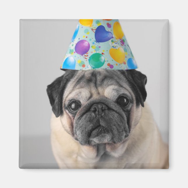 Party Pug Magnet (Front)