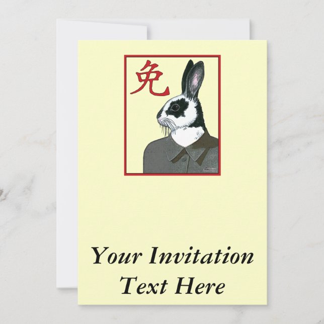 Party Rabbit Invitation (Front)