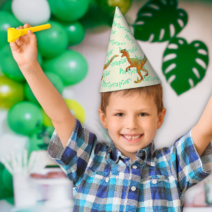 Party Raptor Funny Colourful Velociraptor Dinosaur Hat