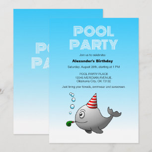Party-ready Whale Invitation