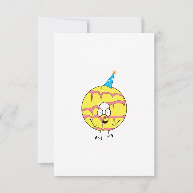 party ring, fun cookie themed thank you card (Front)