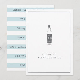 Party Rum Bottle - Yo Ho Ho Cocktail Party Invitation