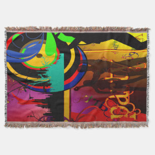 Party Scene with Dancers Throw Blanket