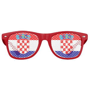Party Shades, Croatia Sunglasses, Croatian flag Retro Sunglasses