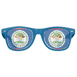 Party Shades Sunglasses - Belize flag