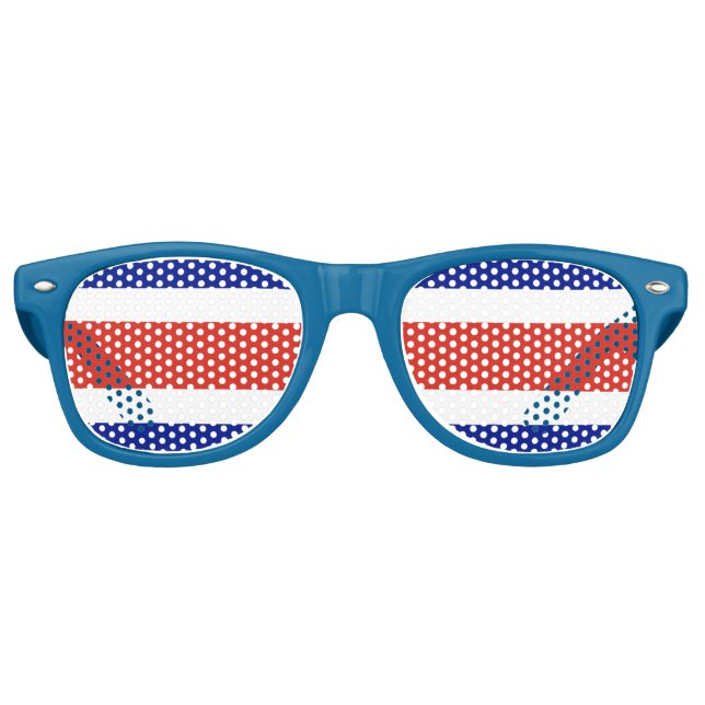 Party Shades Sunglasses - Costa Rica flag (Front)
