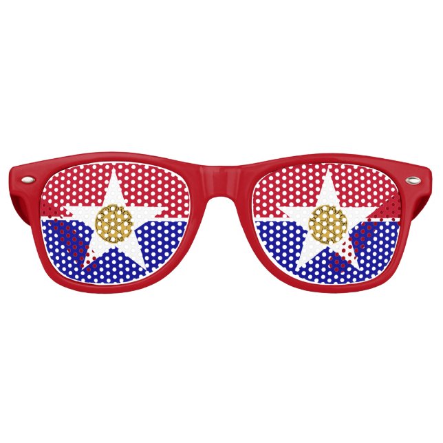 Party Shades Sunglasses - flag of Dallas (Front)