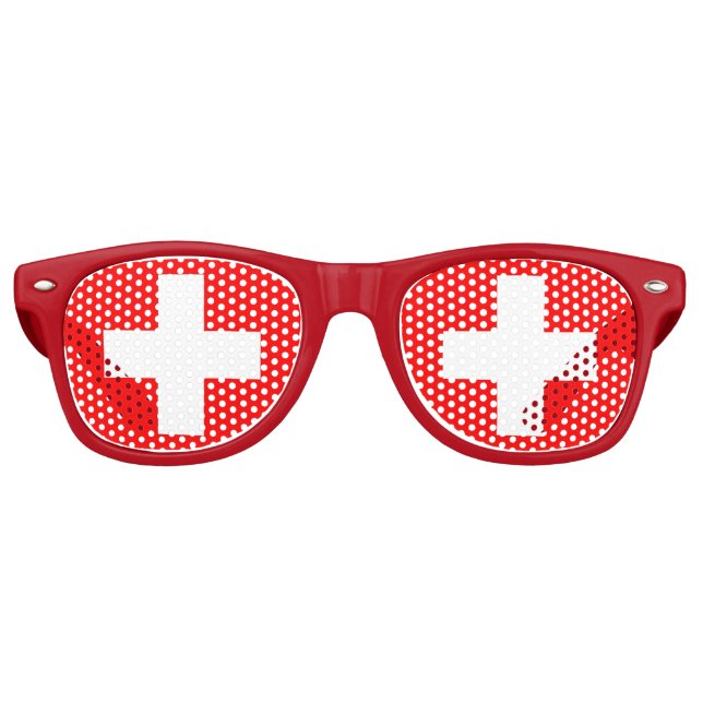 Party Shades Sunglasses - Switzerland flag (Front)