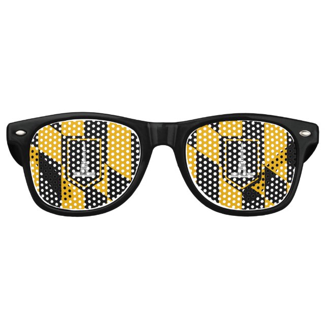 Party Shades Sunglasses with flag of Baltimore (Front)