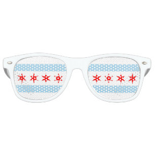 Party Shades Sunglasses with flag of Chicago, USA