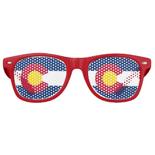 Party Shades Sunglasses with flag of Colorado, USA