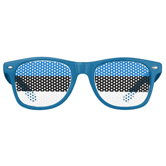 Party Shades Sunglasses with flag of Estonia (Front)