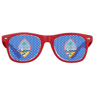 Party Shades Sunglasses with flag of Guam, USA