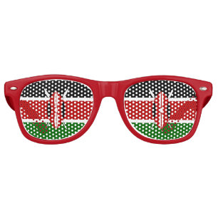 Party Shades Sunglasses with flag of Kenya