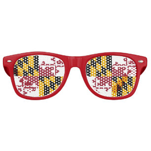 Party Shades Sunglasses with flag of Maryland USA